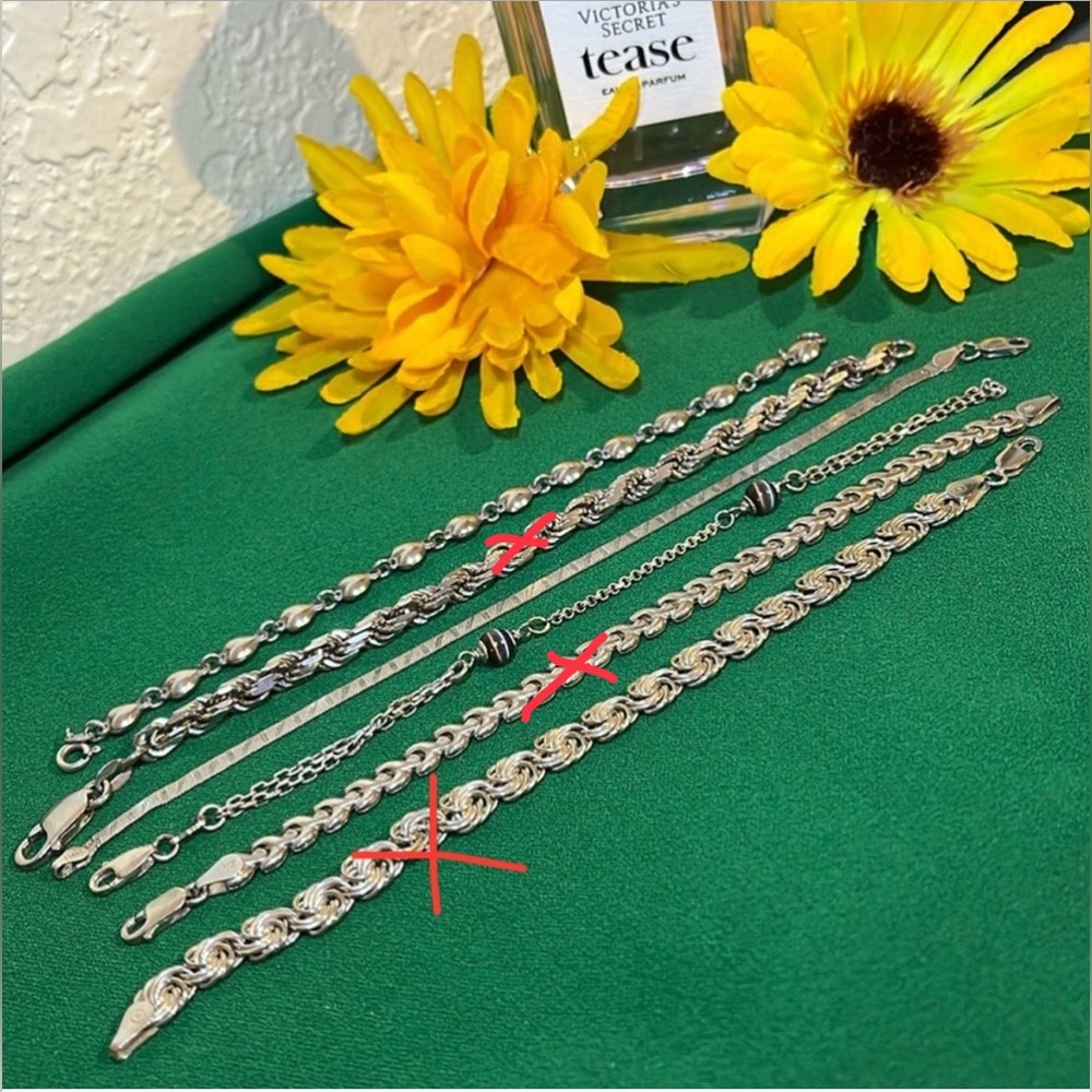 Sterling Silver bracelets.